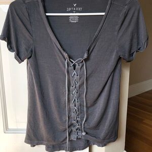 American Eagle Soft & Sexy tie t-shirt